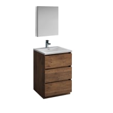 Lazzaro 24" Free Standing Single Basin Vanity Set with Acrylic Vanity Top and One Single Hole Faucet
