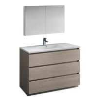 Lazzaro 48" Free Standing Single Basin Vanity Set with Acrylic Vanity Top and One Single Hole Faucet