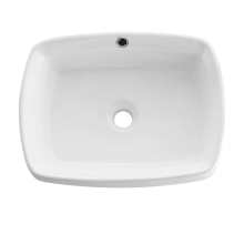 Bellezza 18" Ceramic Vessel Bathroom Sink with Overflow