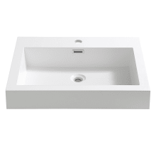 Nano 23-3/8" Acrylic Drop In Vanity Top with an Integrated Sink, Single Faucet Hole and Overflow