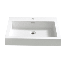 Alto 22-1/2" Acrylic Drop In Vanity Top with an Integrated Sink, Single Faucet Hole and Overflow