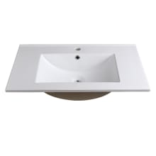 Allier 30" Ceramic Drop In Vanity Top with an Integrated Sink, Single Faucet Hole and Overflow