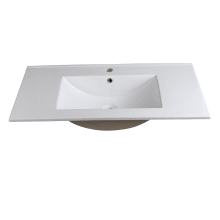 Allier 36" Ceramic Drop In Vanity Top with an Integrated Sink, Single Faucet Hole and Overflow