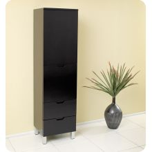 58" Freestanding Bathroom Linen Cabinet with Three Drawers and Storage Area