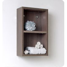 20" Wall Mounted Bathroom Linen Cabinet with Two Open Storage Areas