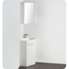 Coda 17-1/2" MDF Corner Single Basin Vanity Set with Cabinet, Acrylic Vanity Top, and Faucet