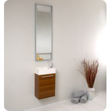 Pulito 15-1/2" MDF Wall Mounted / Floating Vanity with Acrylic Top, Vessel Sink and Full Sized Mirror