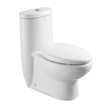 Delphinus 1.1 / 1.6 GPF One-Piece Elongated Toilet with Push Button Dual Flush - Soft Close Seat Included