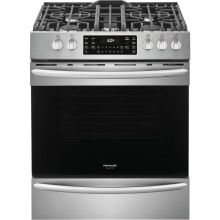 Gallery 30 Inch Wide 5.6 Cu. Ft. Free Standing Gas Range with Air Fry and Quick Boil
