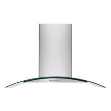 400 CFM 30 Inch Wide Glass Canopy Wall Mounted Range Hood with Washable Grease Filters and Halogen Lighting