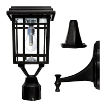 Prairie Solar Powered 14" Tall 2700K LED Outdoor Wall Sconce - Converts to Pier / Post Mounted Light