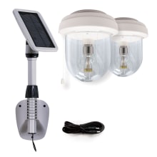 Light My Shed Solar Powered 7" Wide 6000K LED Flush Mount Ceiling Fixture / Wall Sconce - Set of (2) Light Fixtures