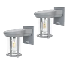 Pack of (2) - 8" Tall LED Solar Wall Sconces