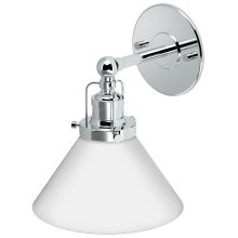 Café Single Light Bathroom Sconce with Glass Shade - 7" Wide