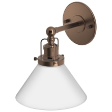 Cafe 9" Tall Bathroom Sconce with Glass Shade