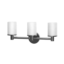 Latitude 2 3 Light 19-5/8" Wide Bathroom Vanity Light with Frosted Shades - ADA Compliant