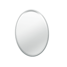 Flush Mount 27-1/2" x 20-1/2" Traditional Oval Framed Bathroom Wall Mirror