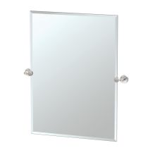 Glam 23-1/2" x 31-1/2" Beveled Frameless Rectangular Tilting Wall Mirror
