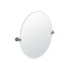 Channel 26-1/2" x 19-1/2" Oval Frameless Bathroom Wall Mirror