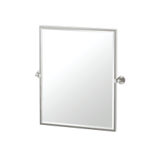 Channel 25" x 24-1/2" Rectangular Metal Framed Bevel Mirror