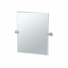 Channel 24" x 19-1/2" Modern Rectangular Frameless Bathroom Wall Mirror