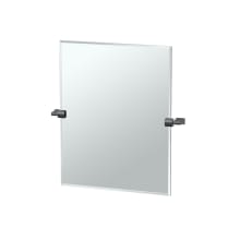 Bleu 24" x 19-1/2" Modern Rectangular Metal Frameless Bathroom Wall Mirror
