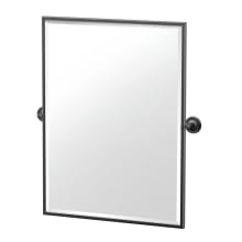 Designer II 32-1/2" x 24-1/2" Rectangular Beveled Metal Framed Accent Mirror