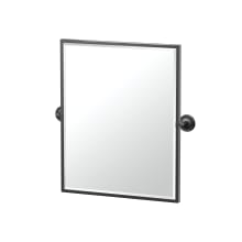 Designer II 25" x 20-1/2" Rectangular Beveled Metal Framed Accent Mirror
