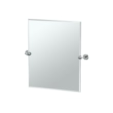 Latitude II 24" x 19-1/2" Rectangular Metal Frameless Bathroom Wall Mirror