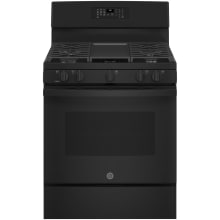 30 Inch Wide 5 Cu. Ft. Free Standing Gas Range with Precision Simmer Burner and Integrated Non-Stick Griddle