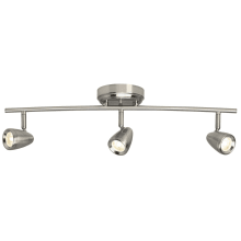 Talida 3 Light 24" Wide LED Fixed Rail Curved Linear Ceiling Fixture
