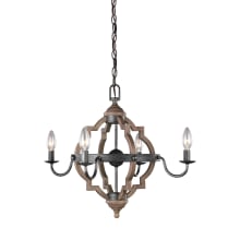 Socorro 4 Light 22" Wide Taper Candle Chandelier