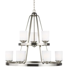 Kemal 9 Light 30" Wide Chandelier with LED Bulbs