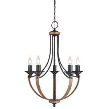Corbeille 5 Light 22" Wide Taper Candle Chandelier
