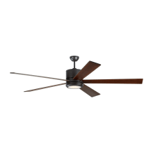 Vision 72" 5 Blade Indoor DC Motor Ceiling Fan - Remote Control and LED Light Kit Included