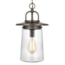 Tybee 9" Wide Mini Pendant with Clear Glass Shade
