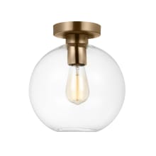 Orley 10" Wide Outdoor Semi-Flush Globe Ceiling Fixture