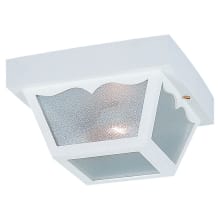 2 Light 10" Wide Outdoor Flush Mount Square Ceiling Fixture