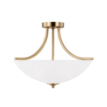 Geary 3 Light 19" Wide Outdoor Semi-Flush Bowl Ceiling Fixture / Converts to Pendant