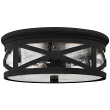Lakeview 2 Light 13" Wide Outdoor Flush Mount Drum Ceiling Fixture