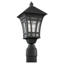 Herrington 17" Tall Outdoor Single Head Post Light with Seedy Glass