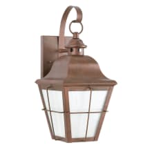 Chatham 15" Tall Outdoor Wall Sconce with Frosted Glass