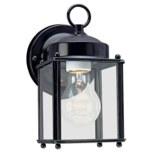 New Castle 8" Tall Outdoor Wall Sconce with Clear Glass