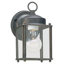New Castle 8" Tall Outdoor Wall Sconce with Clear Glass