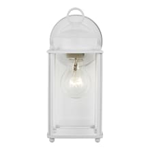 New Castle 10" Tall Outdoor Wall Sconce with Clear Glass Shade