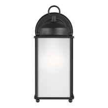 New Castle 10" Tall Outdoor Wall Sconce with Frosted Glass Shade