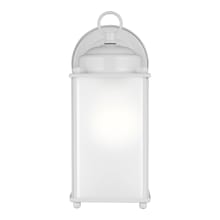 New Castle 10" Tall Outdoor Wall Sconce with Frosted Glass Shade