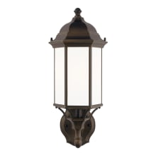 Sevier 19" Tall Outdoor Upward Arm Wall Sconce with Clear Glass Shade