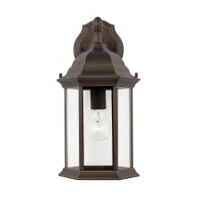 Sevier 16" Tall Outdoor Wall Sconce with Clear Glass Shade