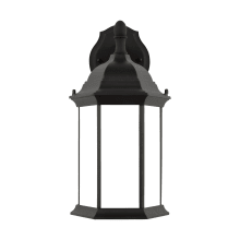 Sevier 16" Tall Outdoor Wall Sconce with Frosted Glass Shade